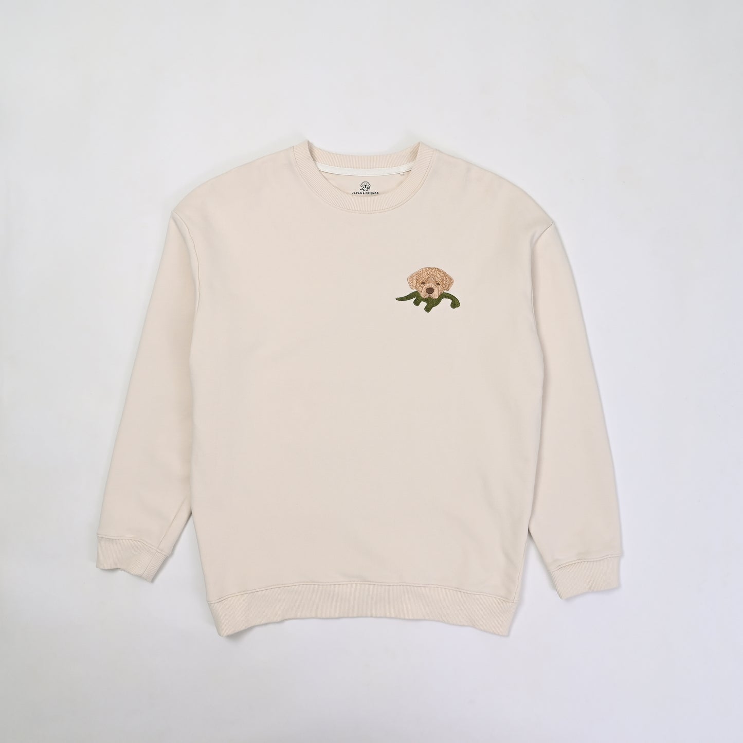 Sweater เสื้อกันหนาวแขนยาว ลายปักหน้าอกจุ๊มเหม่งคาบพี่ไดโน่ Unisex