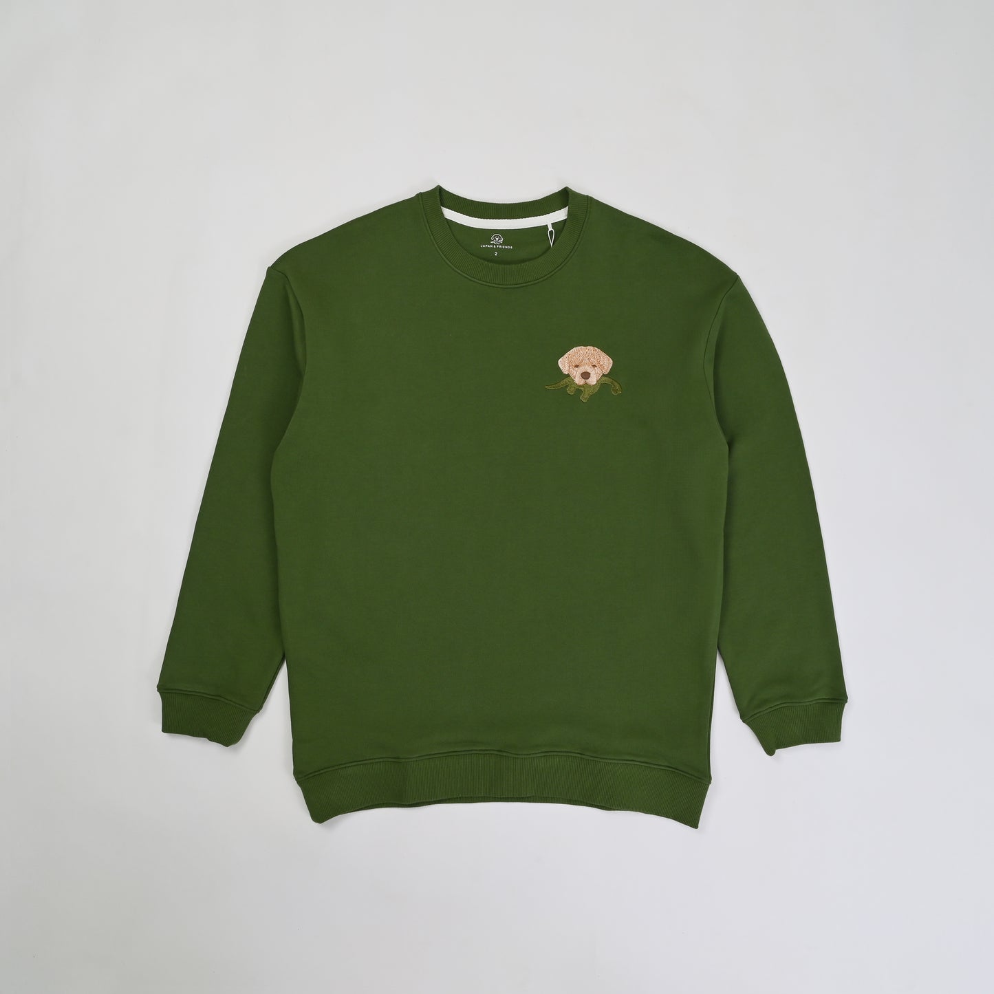 Sweater เสื้อกันหนาวแขนยาว ลายปักหน้าอกจุ๊มเหม่งคาบพี่ไดโน่ Unisex